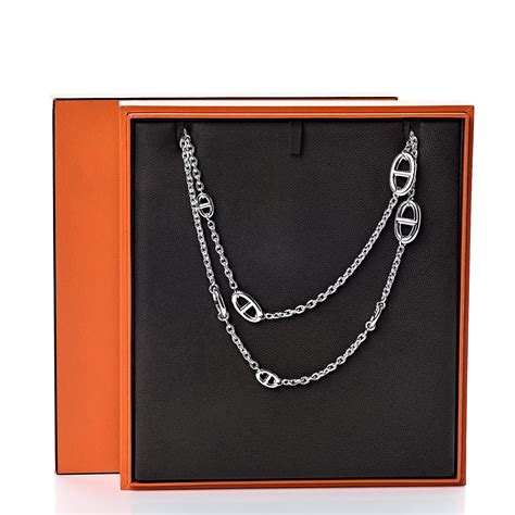 hermes farandole 120|Hermes farandole silver necklace.